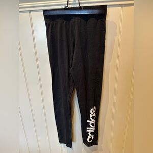 ADIDAS Ladies Women's Size Extra Small Black Athetic Pants White Side St…